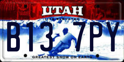 UT license plate B137PY
