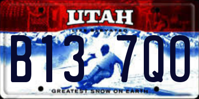 UT license plate B137QO