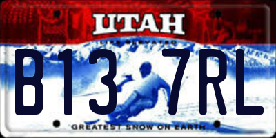 UT license plate B137RL