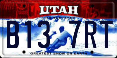 UT license plate B137RT