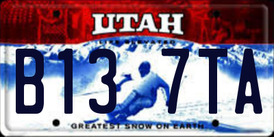 UT license plate B137TA