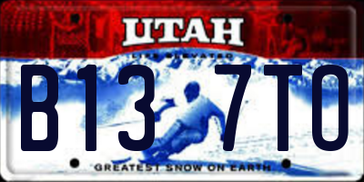 UT license plate B137TO