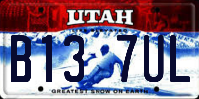 UT license plate B137UL