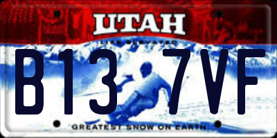 UT license plate B137VF