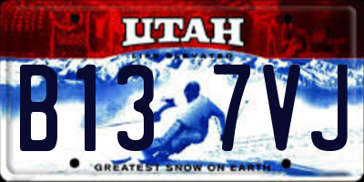 UT license plate B137VJ