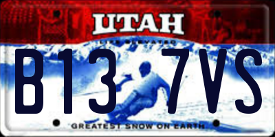 UT license plate B137VS
