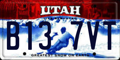 UT license plate B137VT