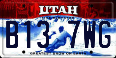 UT license plate B137WG