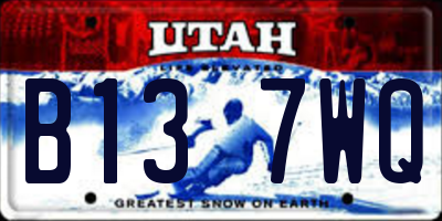 UT license plate B137WQ