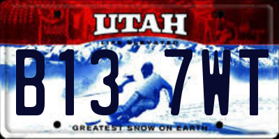 UT license plate B137WT