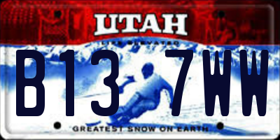 UT license plate B137WW
