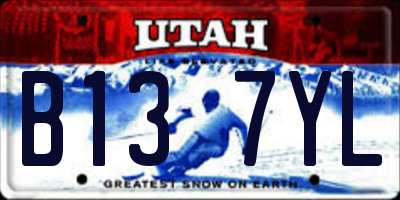 UT license plate B137YL