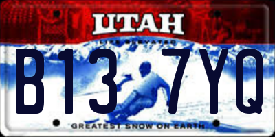 UT license plate B137YQ
