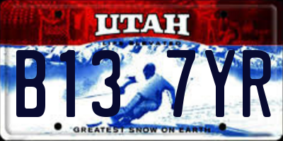 UT license plate B137YR