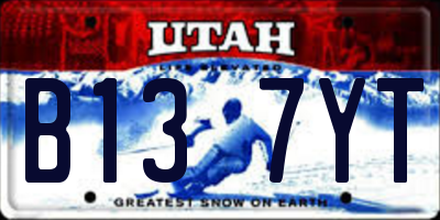 UT license plate B137YT