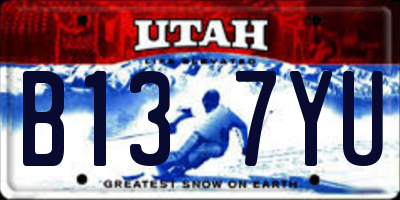 UT license plate B137YU
