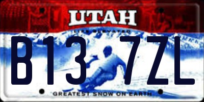 UT license plate B137ZL
