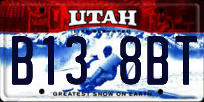 UT license plate B138BT