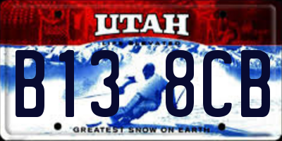 UT license plate B138CB