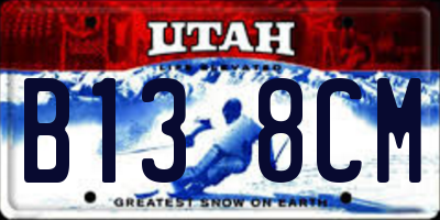 UT license plate B138CM