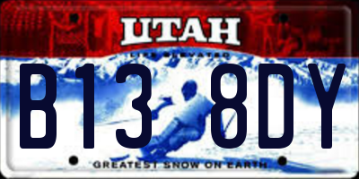 UT license plate B138DY