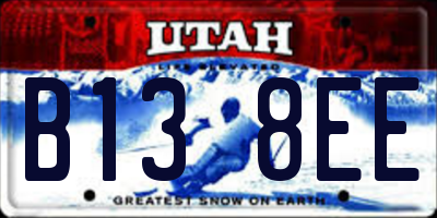 UT license plate B138EE