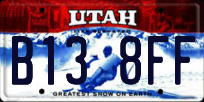UT license plate B138FF