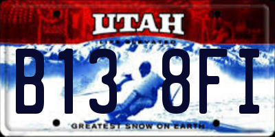 UT license plate B138FI