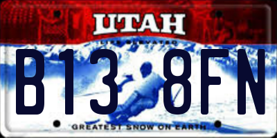 UT license plate B138FN