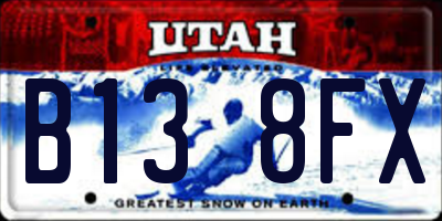 UT license plate B138FX