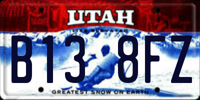 UT license plate B138FZ