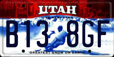 UT license plate B138GF