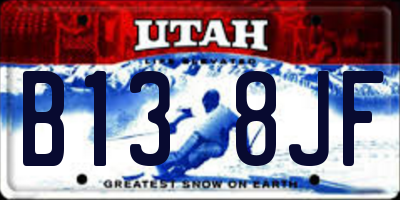 UT license plate B138JF