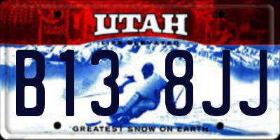 UT license plate B138JJ