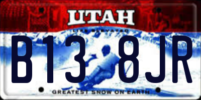 UT license plate B138JR