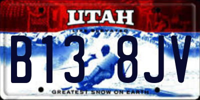 UT license plate B138JV