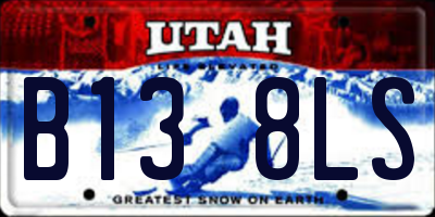 UT license plate B138LS