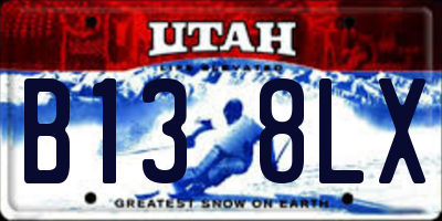 UT license plate B138LX