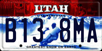 UT license plate B138MA
