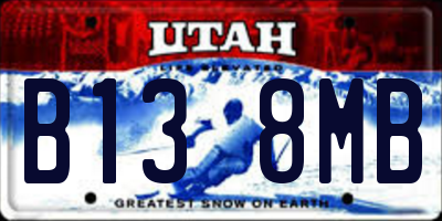 UT license plate B138MB