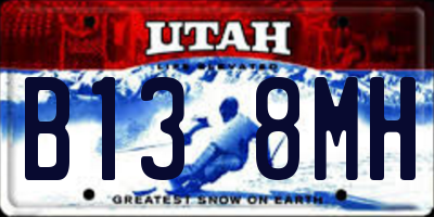 UT license plate B138MH