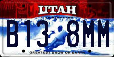UT license plate B138MM