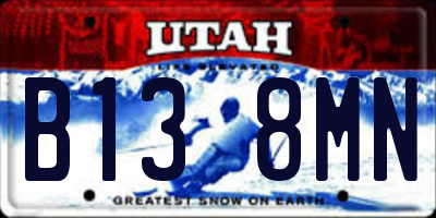 UT license plate B138MN