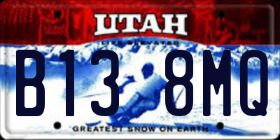 UT license plate B138MQ
