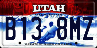 UT license plate B138MZ