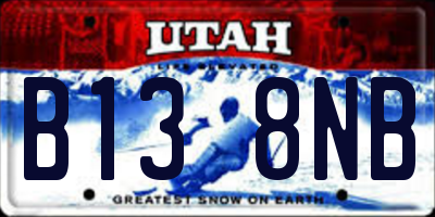 UT license plate B138NB