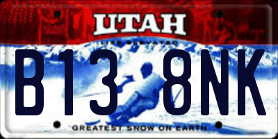 UT license plate B138NK