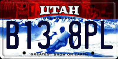 UT license plate B138PL