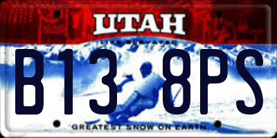 UT license plate B138PS