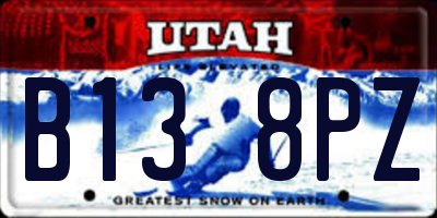 UT license plate B138PZ